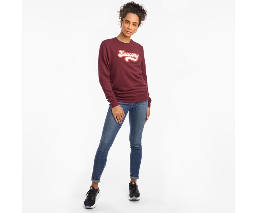 Saucony Rested Crewneck Skjorta Dam Vinröda | Sverige 256ILH